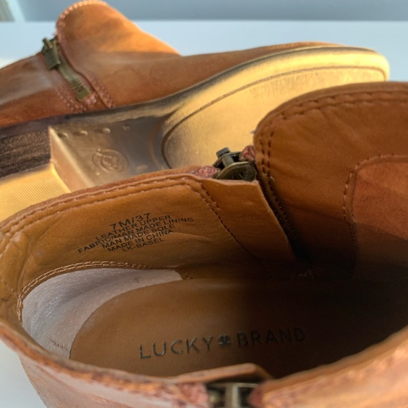 ✨Lucky Brand✨ Basel Bootie - Toffee (LIKE NEW!) - Picture 9 of 10